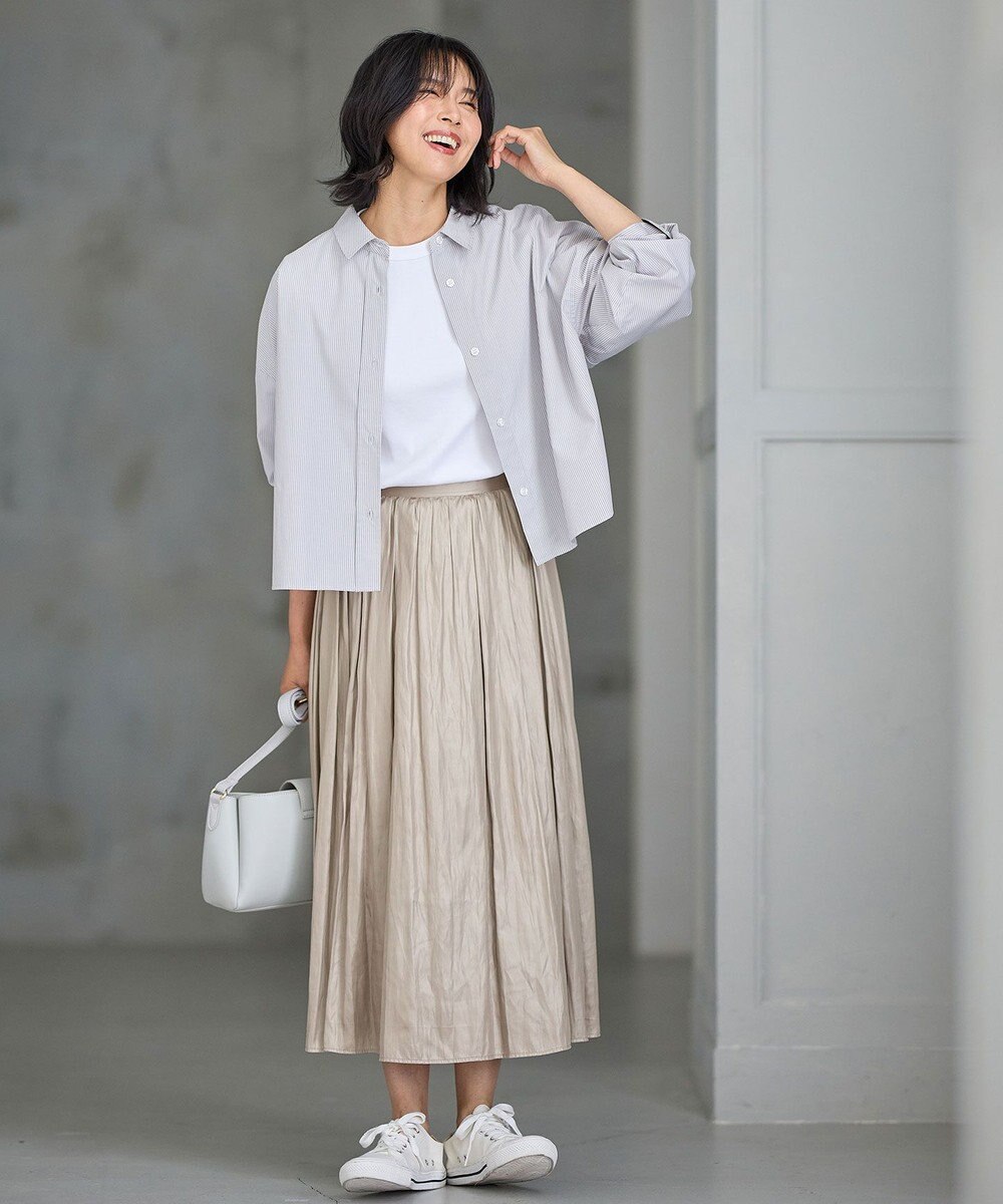 ANY 【手洗い可能/抗菌防臭/速乾/UVカット】ショート丈シャツ 