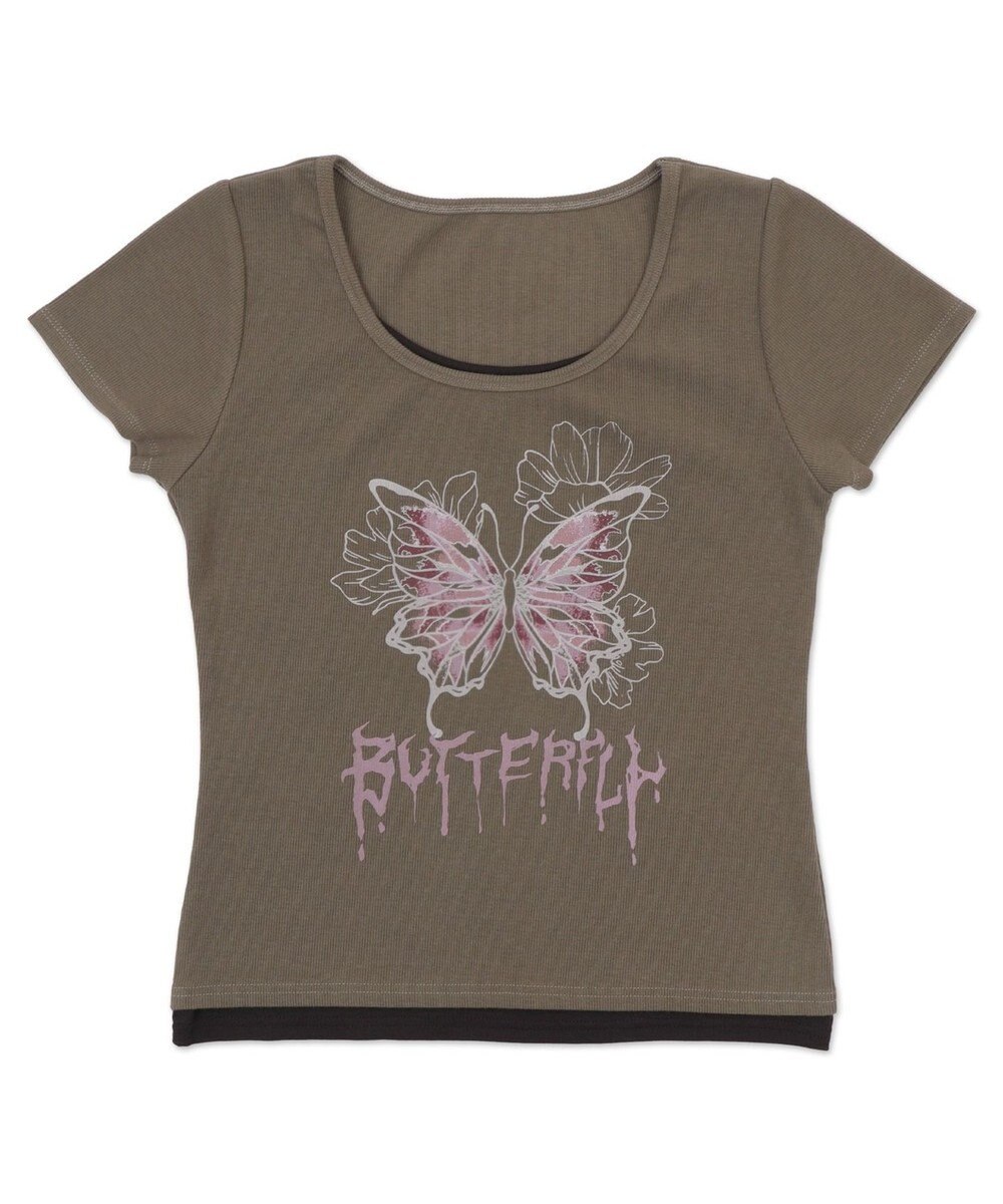 WEGO レイヤードドッキンググラフィックT 