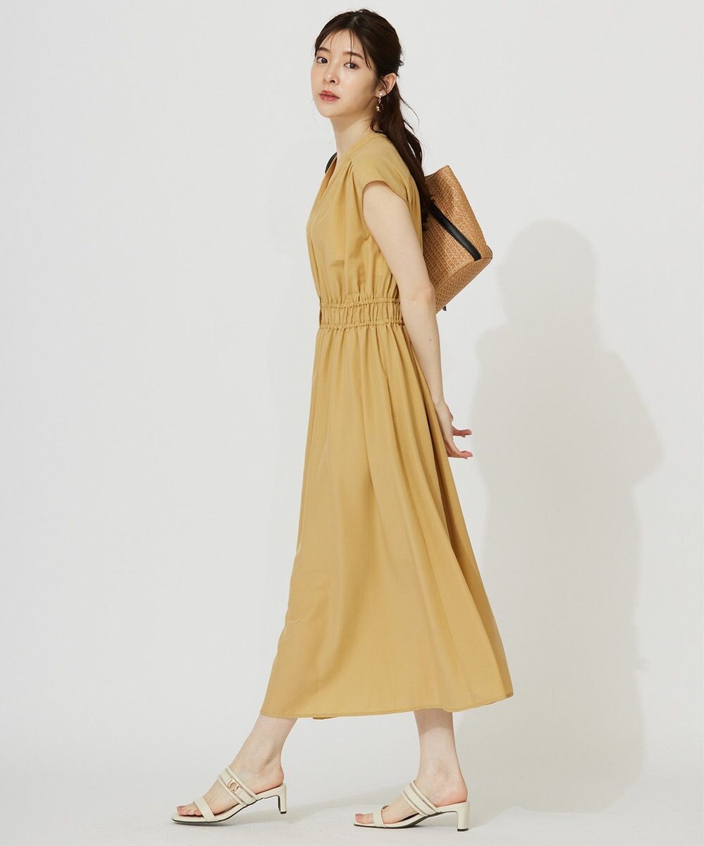 ANY SIS 【洗える】フロントボタンギャザー ワンピース 