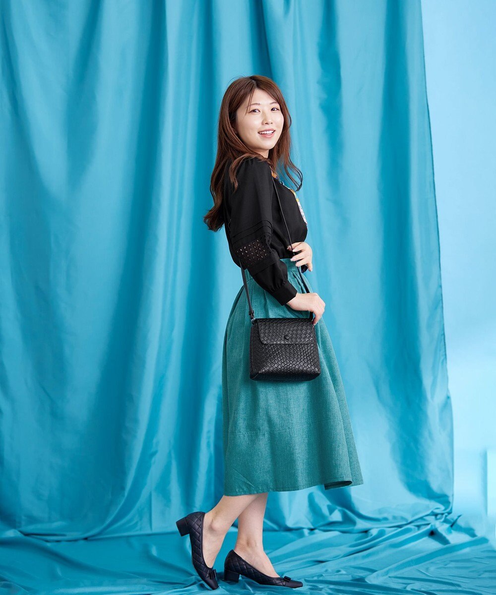 Tiaclasse 【洗える】袖レースはさみこみシャツ 