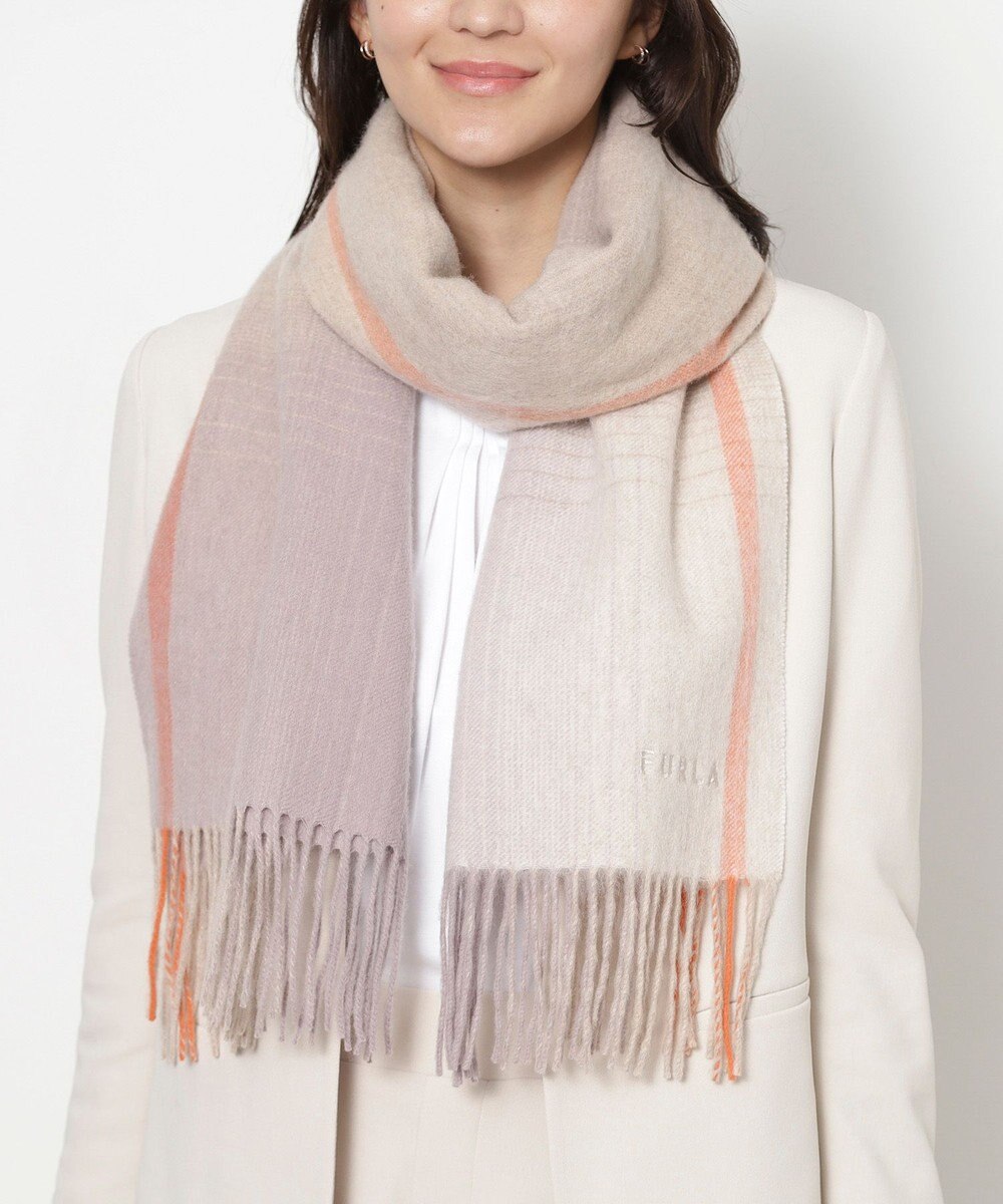 MOONBAT FURLA(フルラ）ウール100％ オンブレー チェックストール 