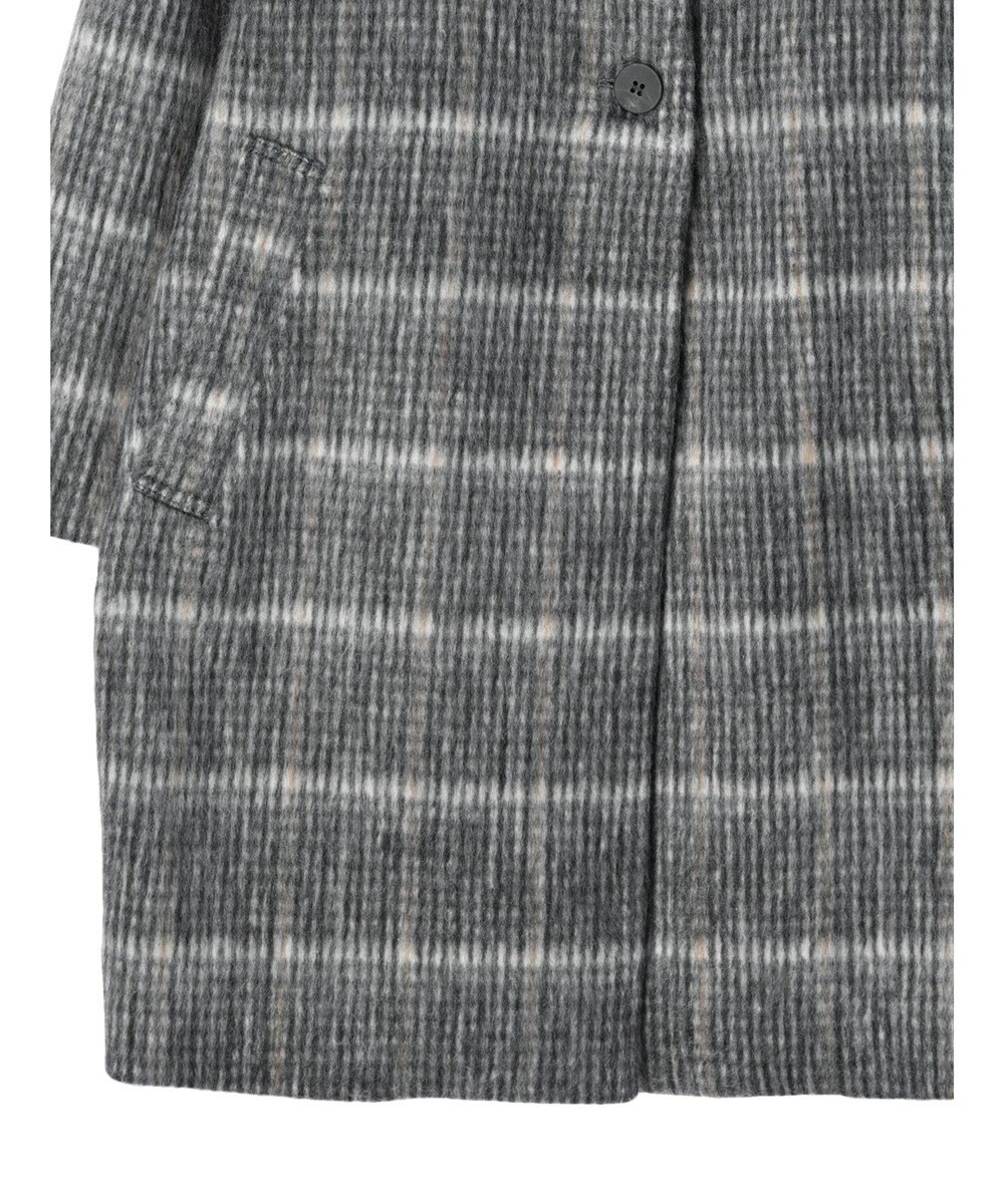 Green Parks コクーンシルエットチェックシャギーコート 