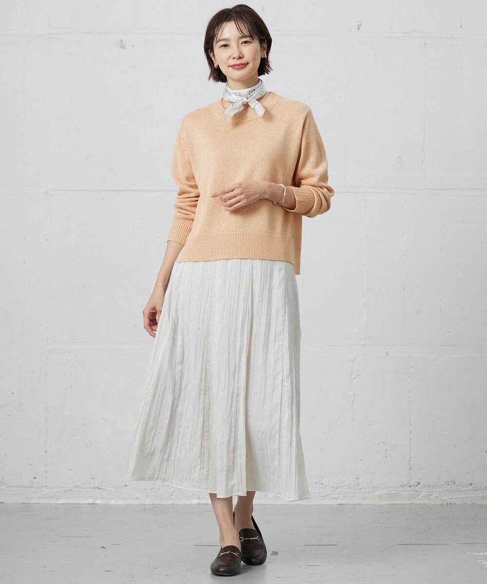 J.PRESS LADIES 【洗える】Reeves  Shine クルーネック ニット 