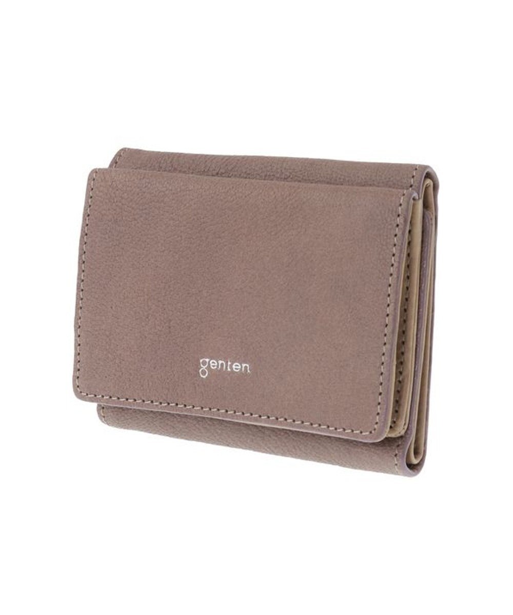 genten 【新型】フレスコ 二つ折り財布 グレー