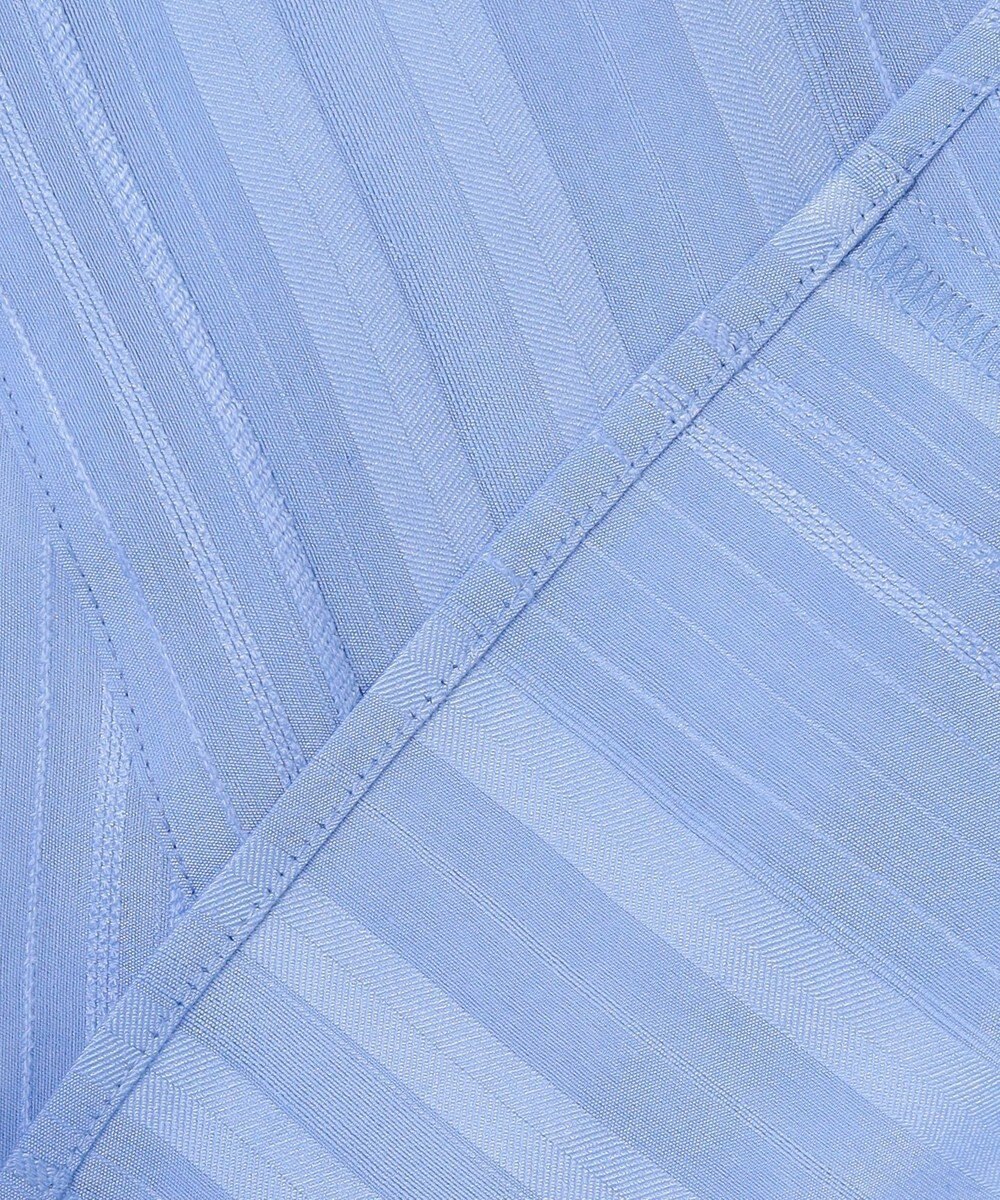 23区 【先行予約】ドビーストライプ クルーネック フレアブラウス 