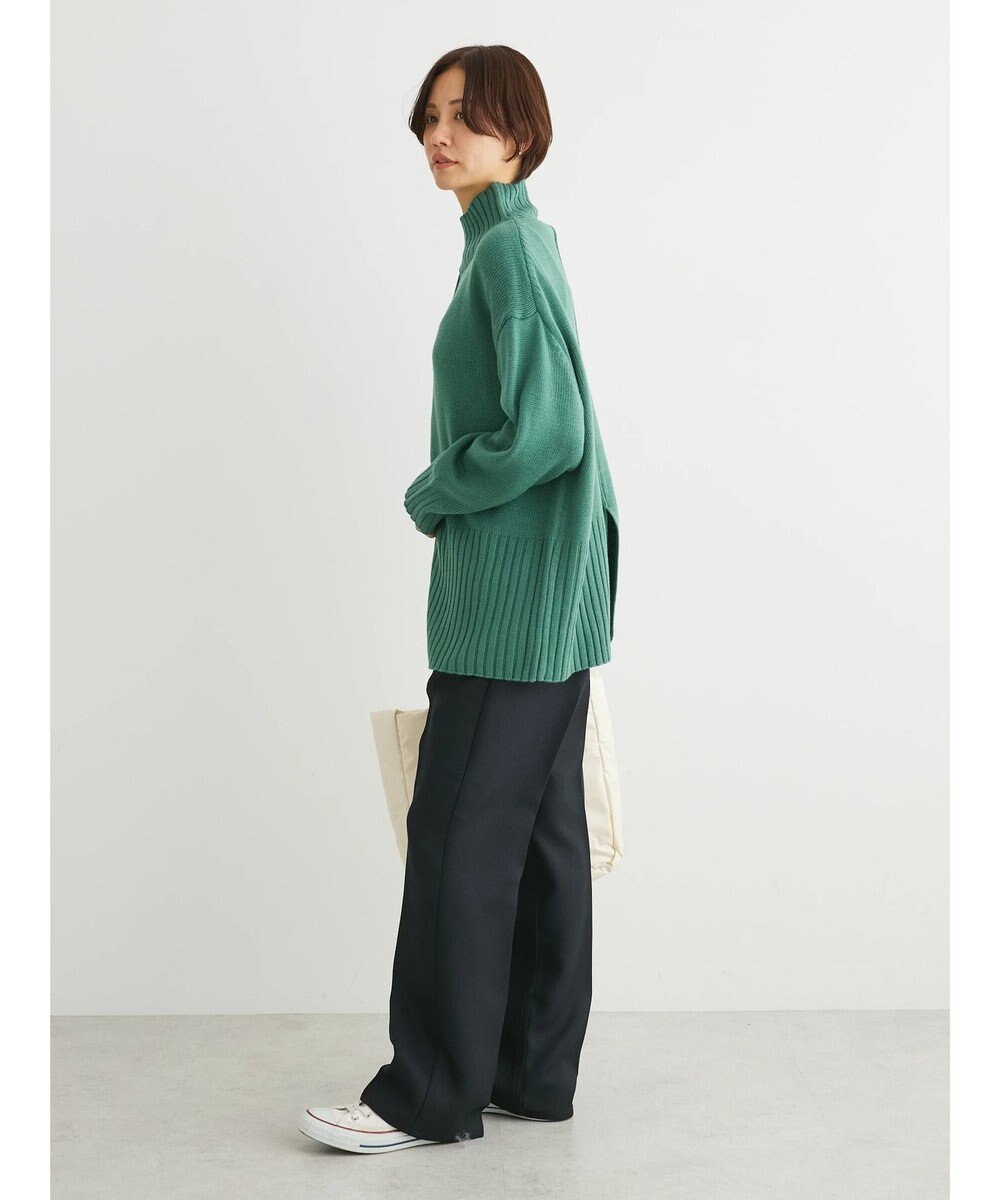 Green Parks 洗える　バックスリットニットプルオーバー 