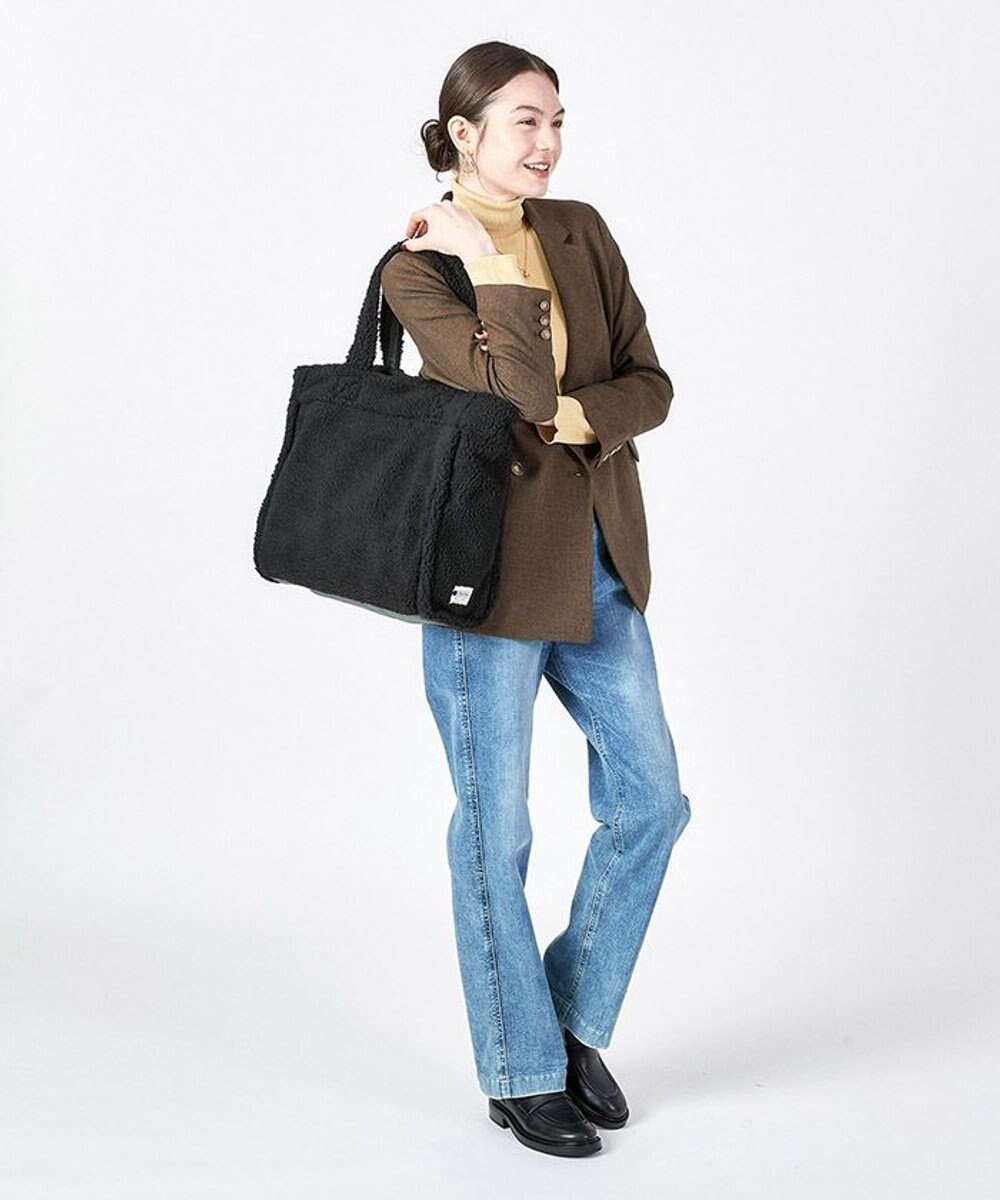 LeSportsac TWO WAY DENIM TOTE/ブラックデニム/ブラックシェルパ 