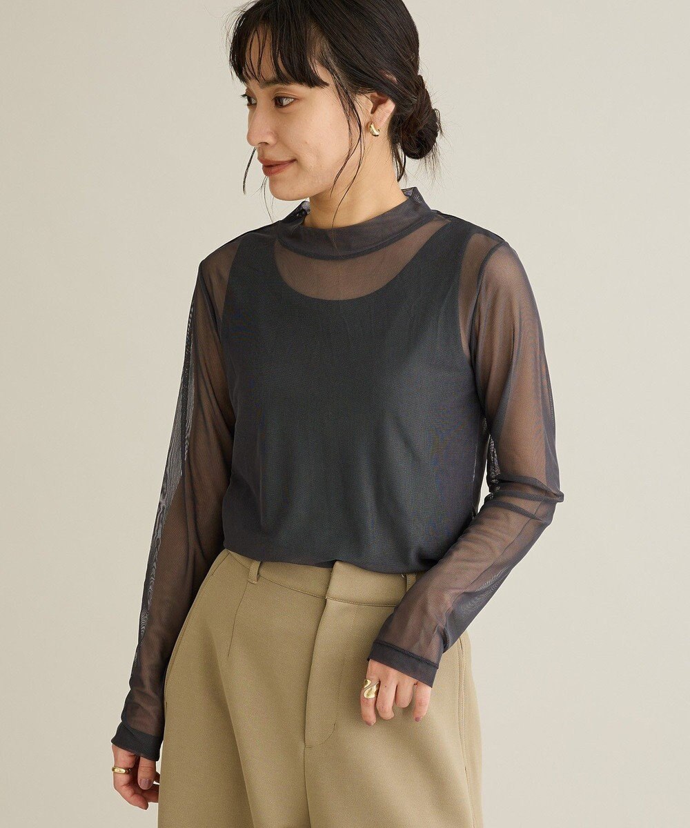 CRAFT STANDARD BOUTIQUE シアーメッシュロングスリーブインナー 