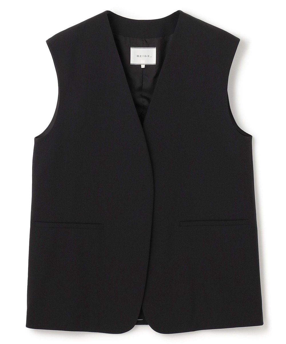 BEIGE， 【セットアップ対応・VERY 11月号掲載】ZEPHYR / ウールライクノーカラージレ 