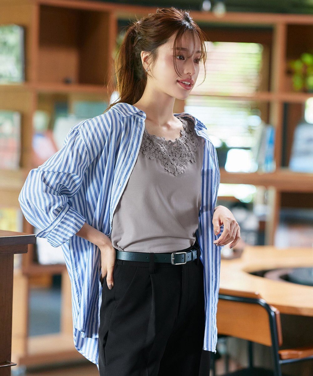 Tiaclasse 【洗える】レースタンクトップ 