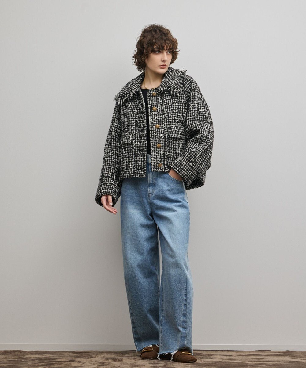 GRACE CONTINENTAL パディングツイードジャケット 