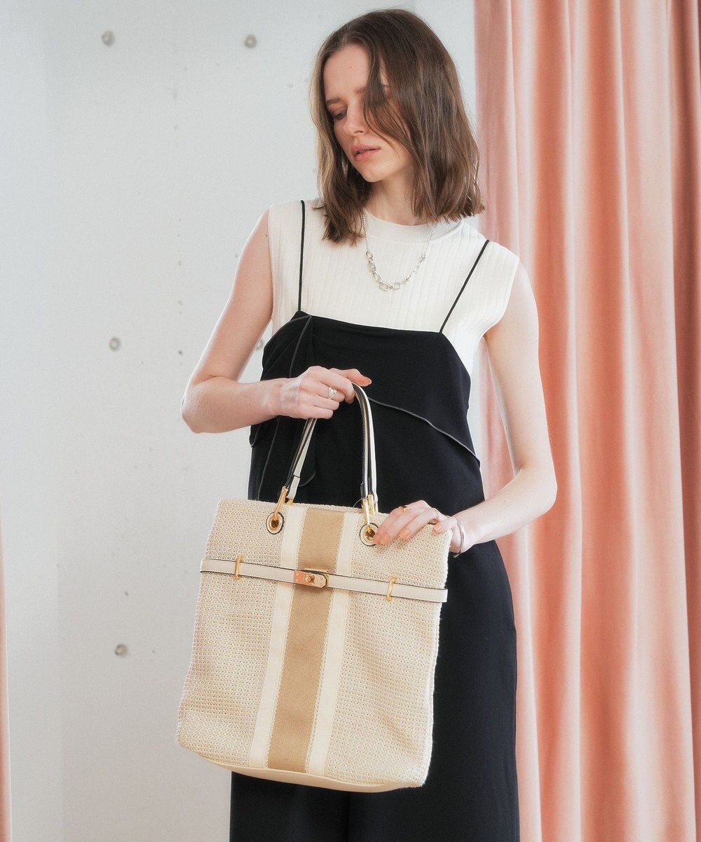 YECCA VECCA 【A4対応】2wayライントートバッグ 