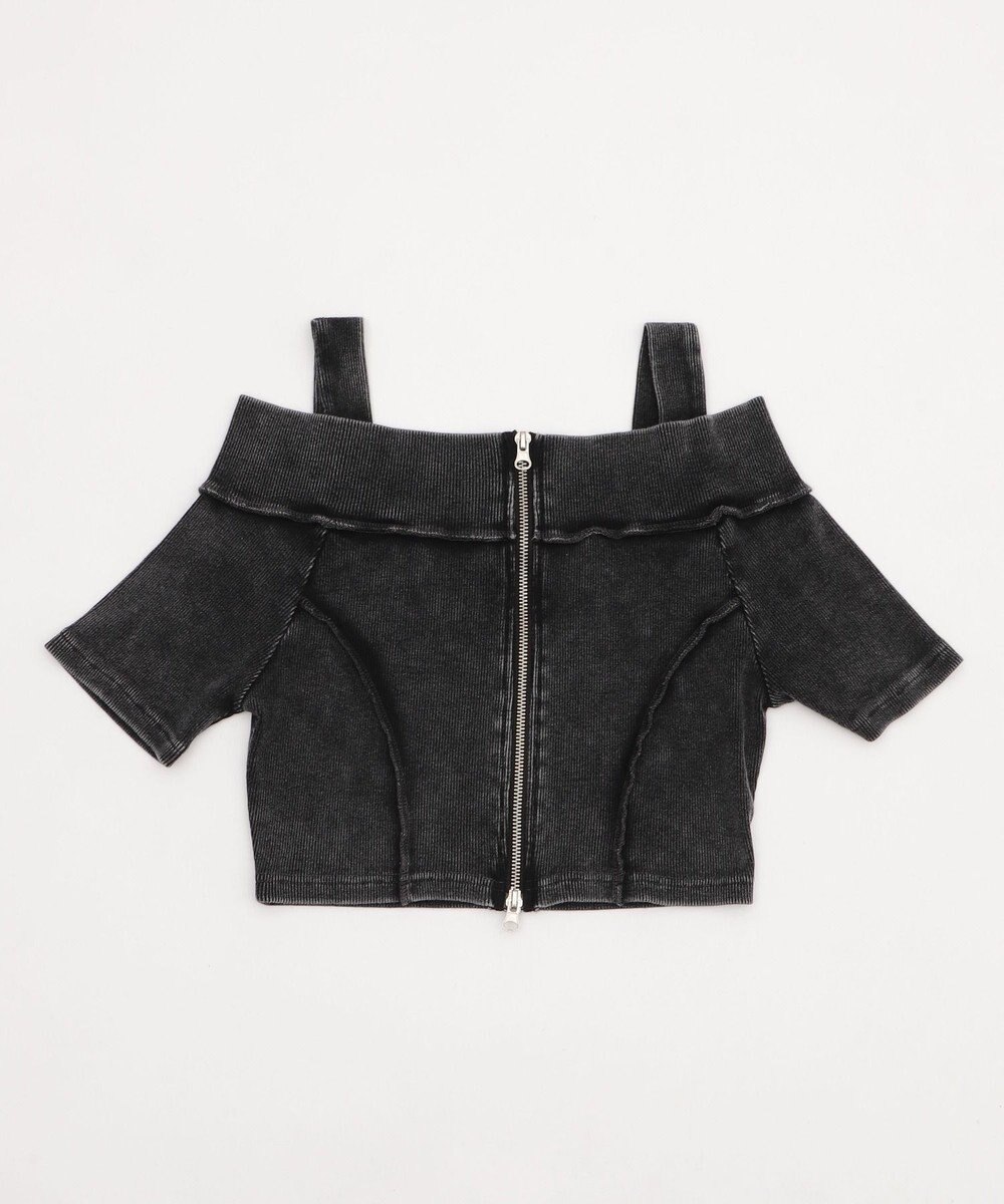 WEGO オフショルWジップトップス 