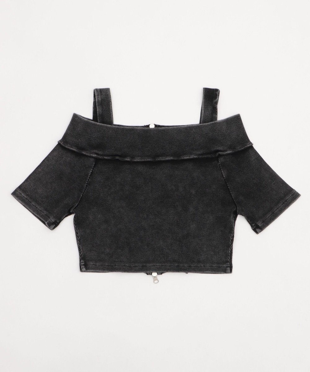 WEGO オフショルWジップトップス 