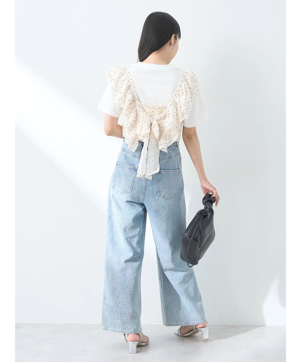 earth music&ecology フロッキードットフリルビスチェ 