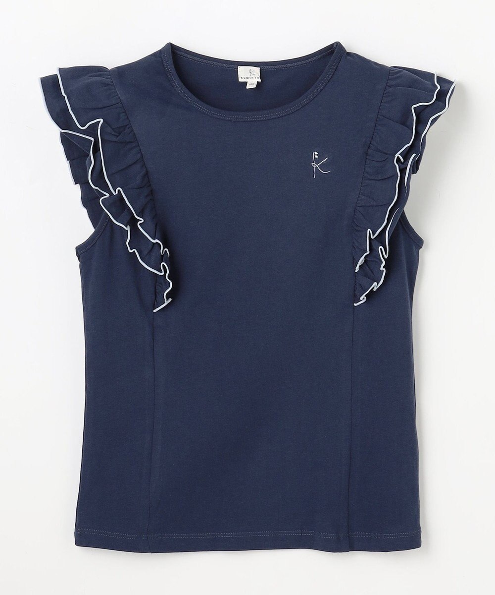 組曲 KIDS 【150-160㎝】 フルールフリルTシャツ 