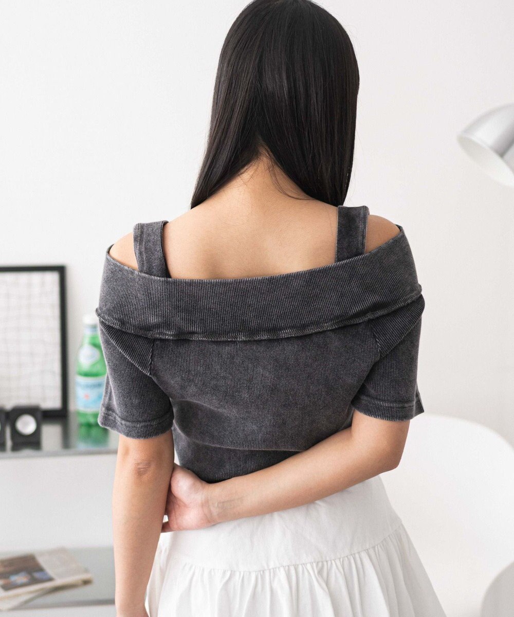 WEGO オフショルWジップトップス 