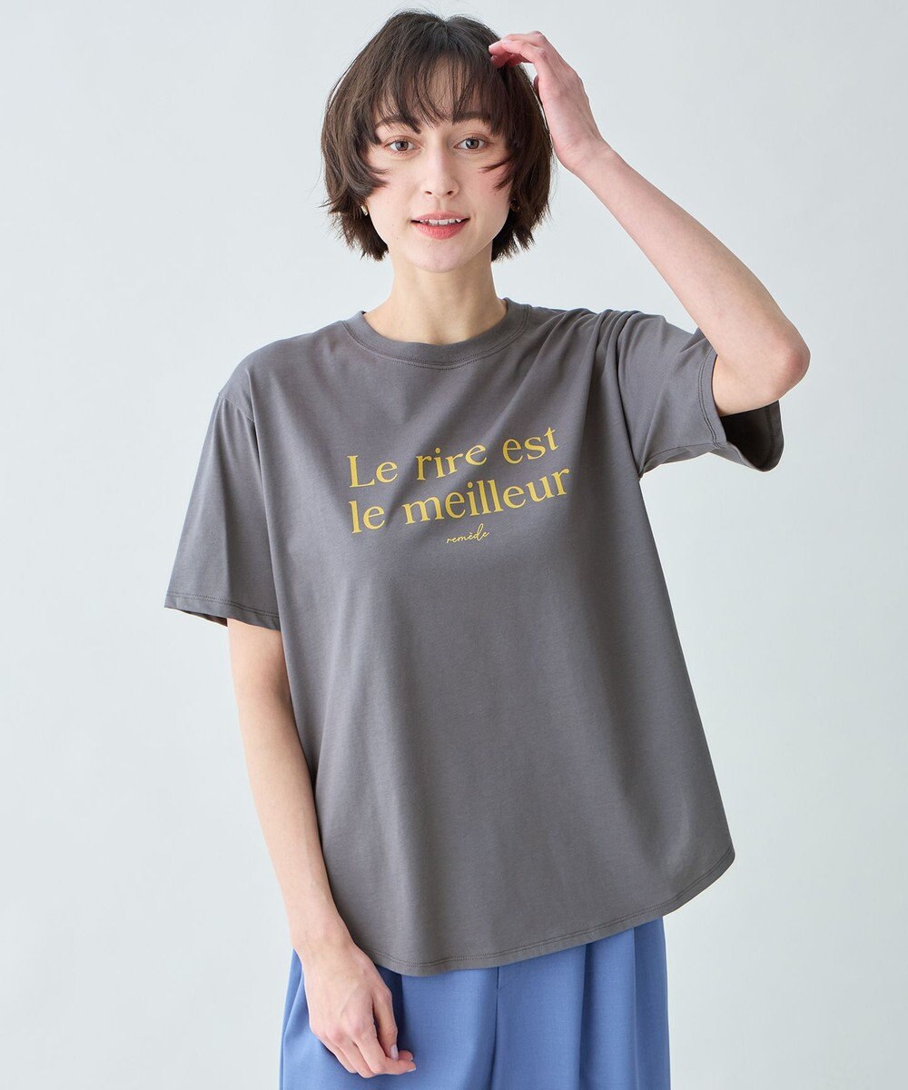 ANY アソートロゴラウンドヘムTシャツ 