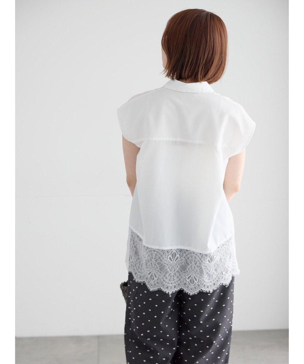 Te chichi レースヘムドッキングシャツ 