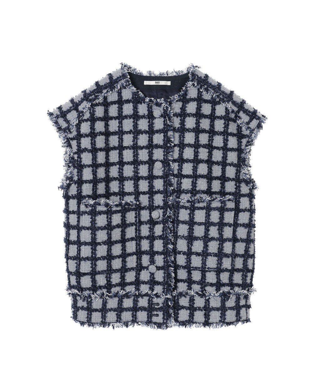 DAKS チェックツイードベスト 