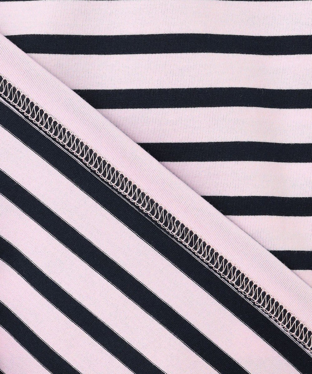 組曲 KIDS 【150-160㎝】フラワー刺繍ボーダー Tシャツ 