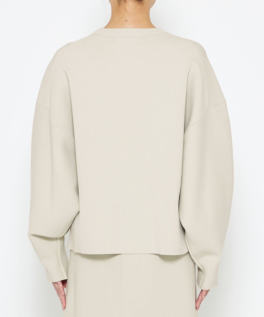 uncrave 【洗える】スムースニット スウェット風プルオーバー（uncrave WHITE） 