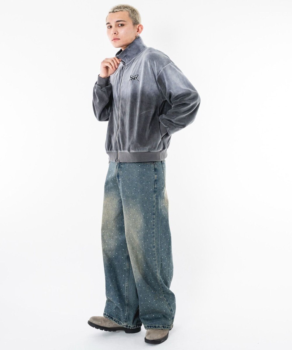 WEGO 【ユニセックス着用ITEM】ブリーチロゴベロアトラックジャケット 