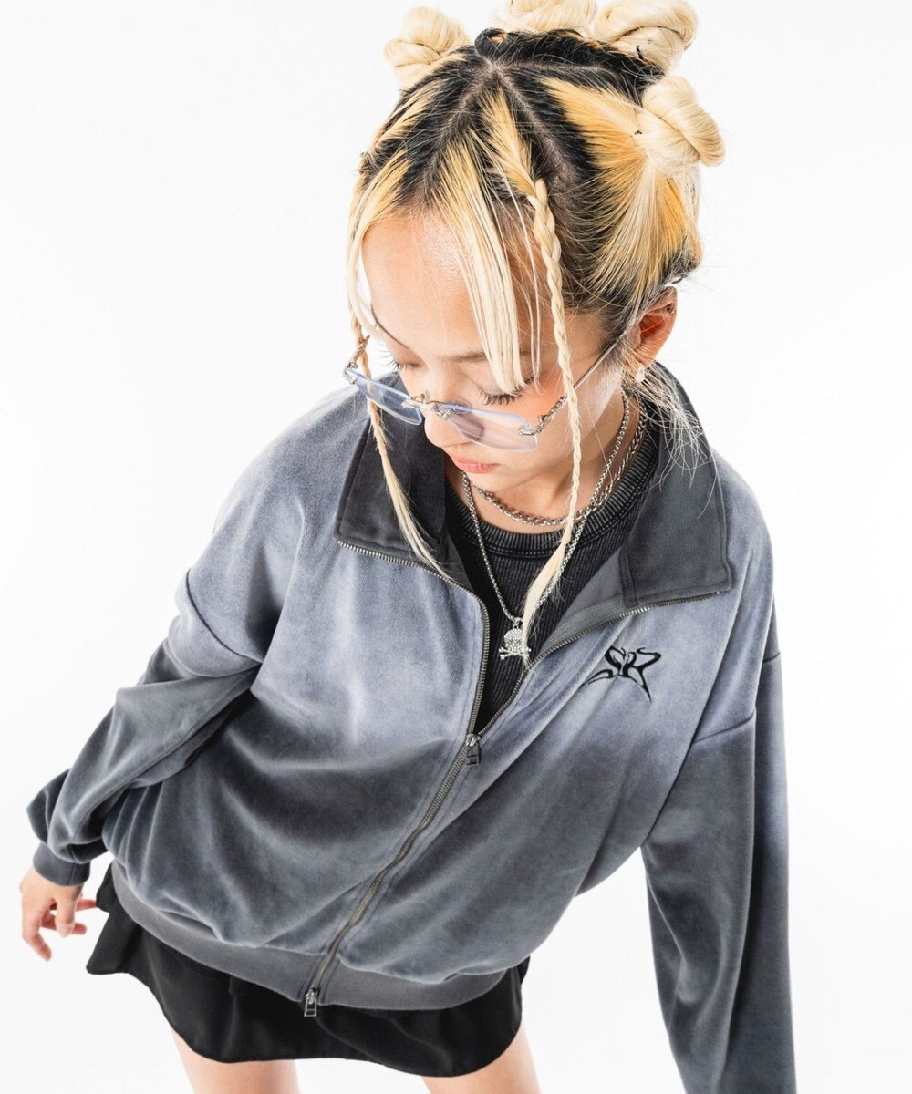 WEGO 【ユニセックス着用ITEM】ブリーチロゴベロアトラックジャケット 