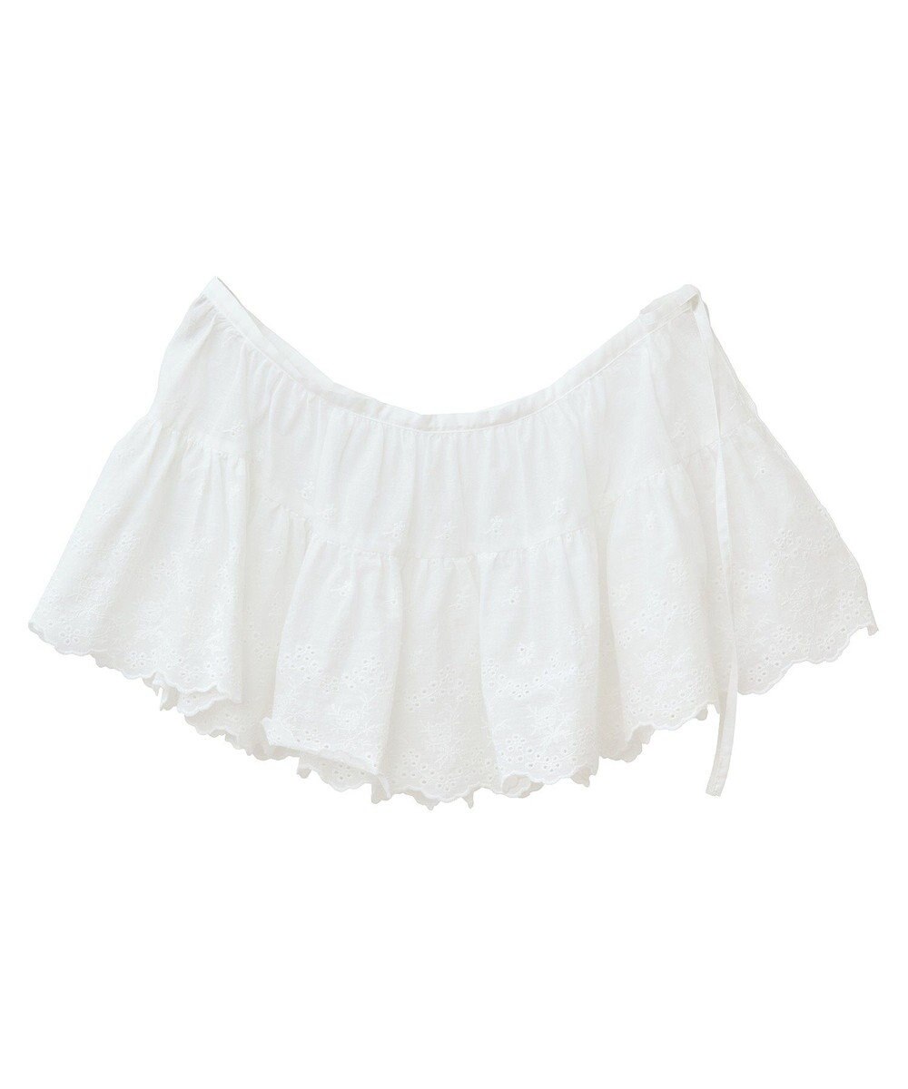 earth music&ecology エンブロイダリー刺繍ラップスカート 