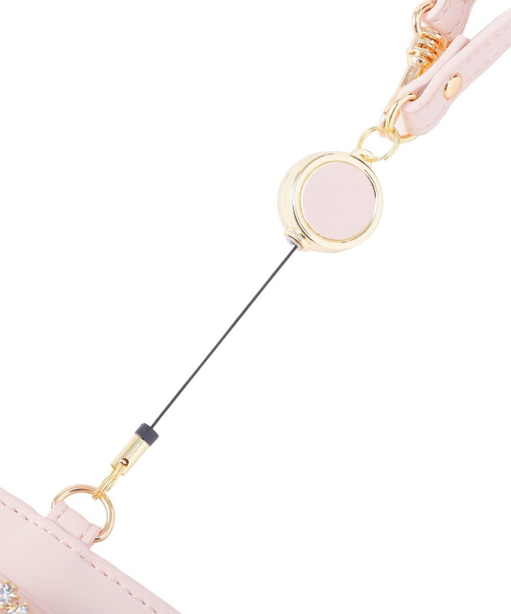 Maison de FLEUR リール付きビジューリボンパスケース 