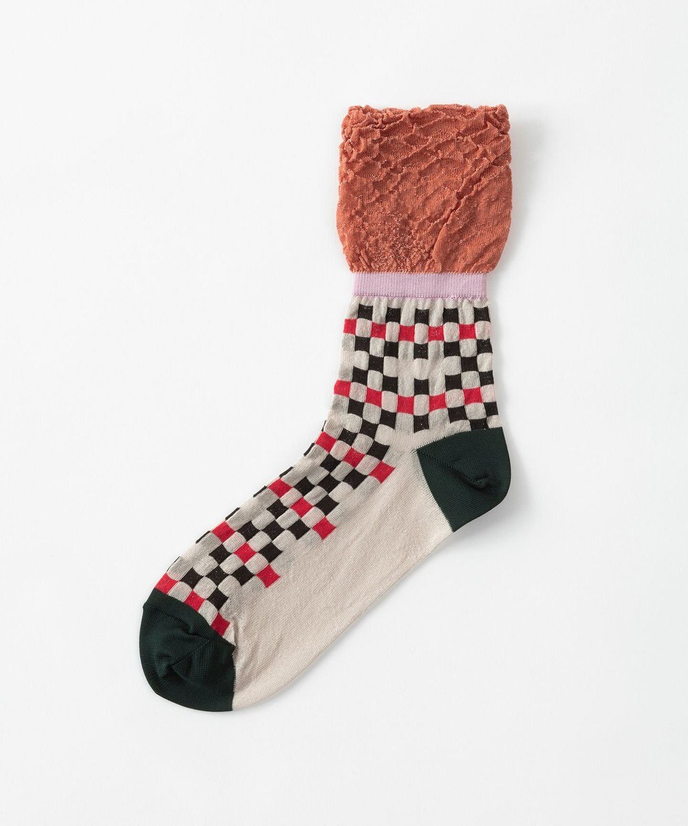 TRICOTE フレア チェックソックス 