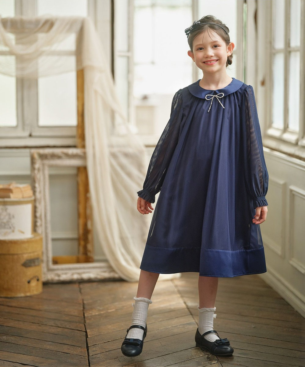組曲 KIDS 【110-140㎝】チュールフレア ドレス 