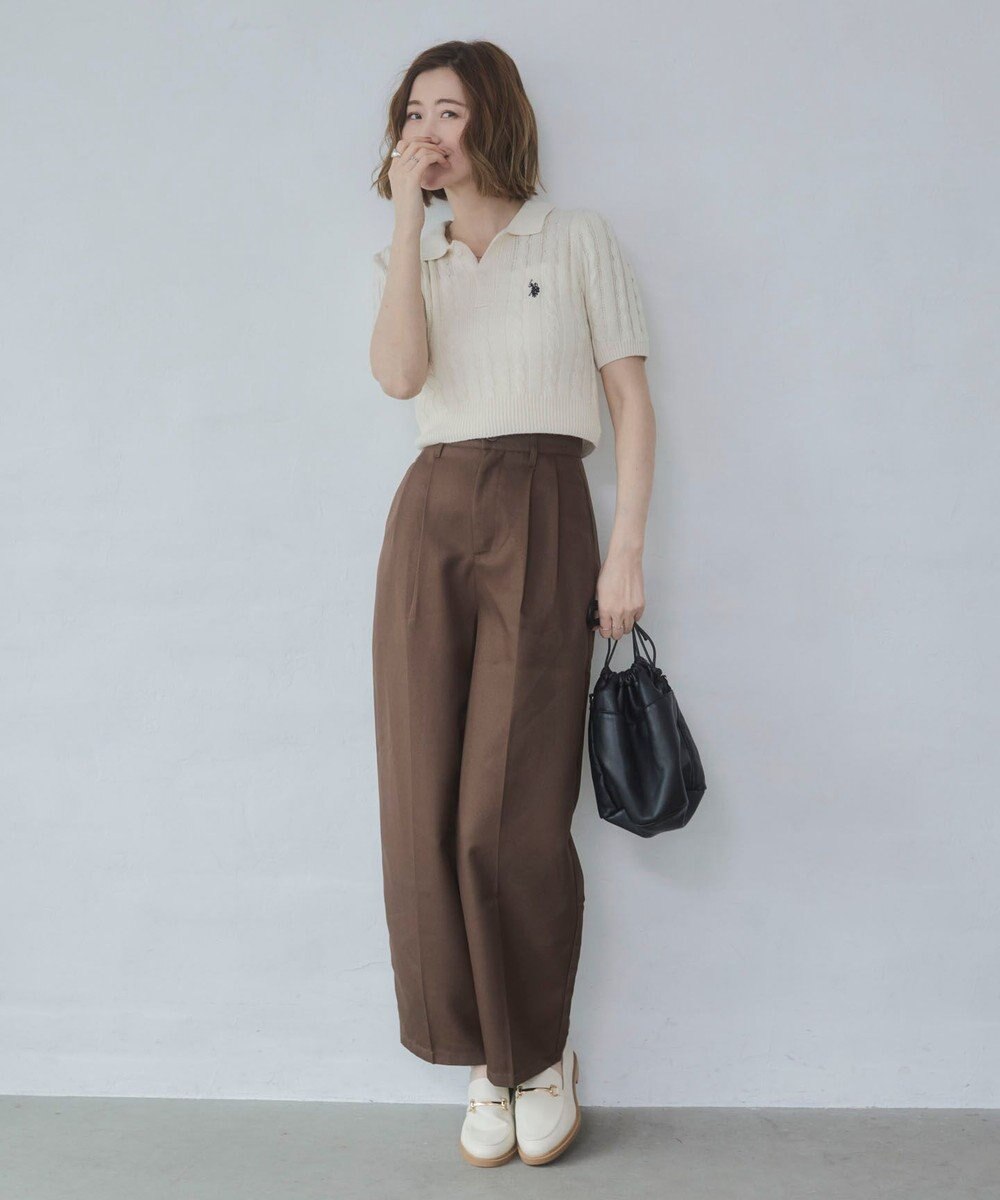 WEGO 別注USPOLO　ケーブルニットポロ 