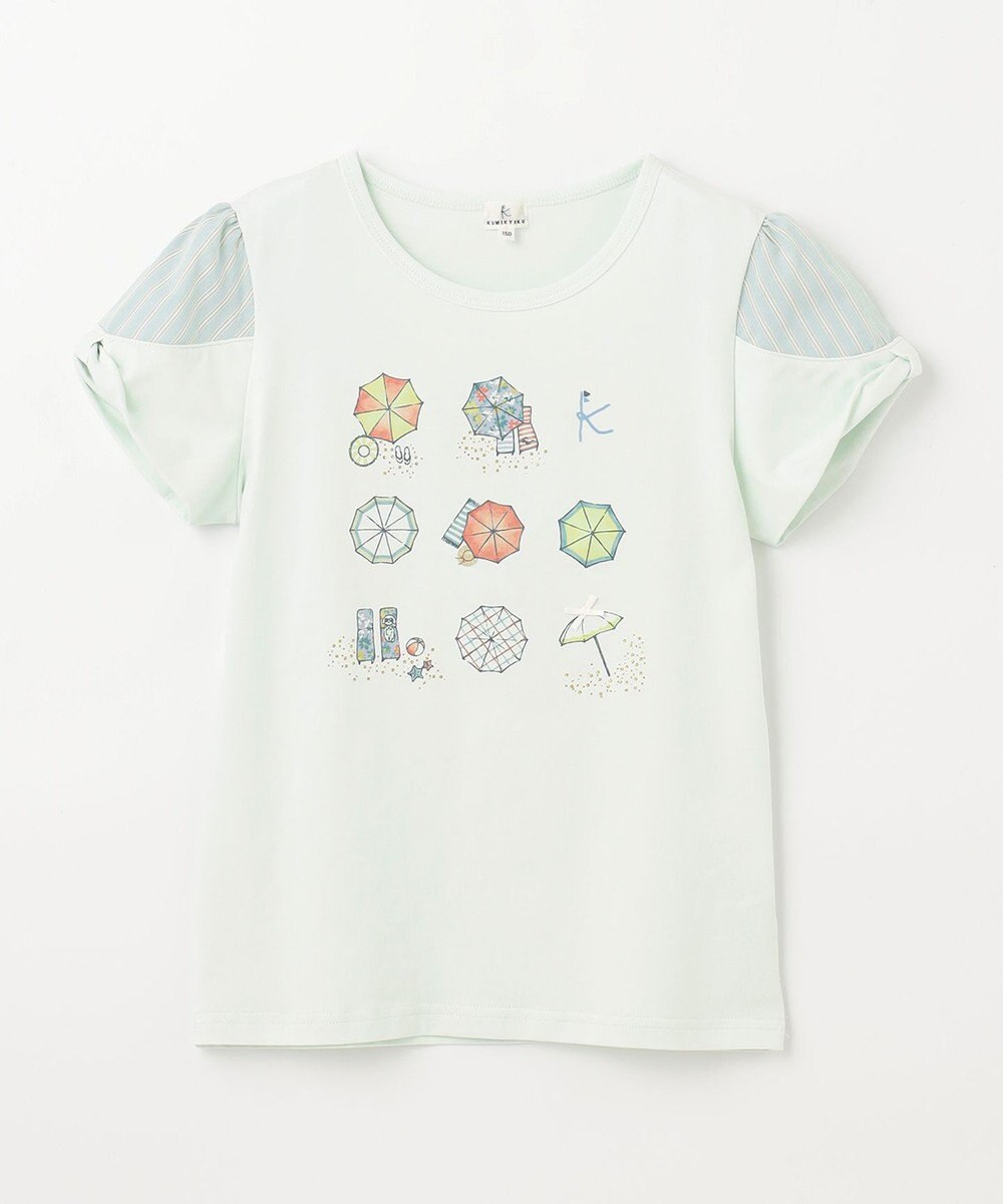 組曲 KIDS 【150-160㎝】【UVケア】パラソルアート Tシャツ 