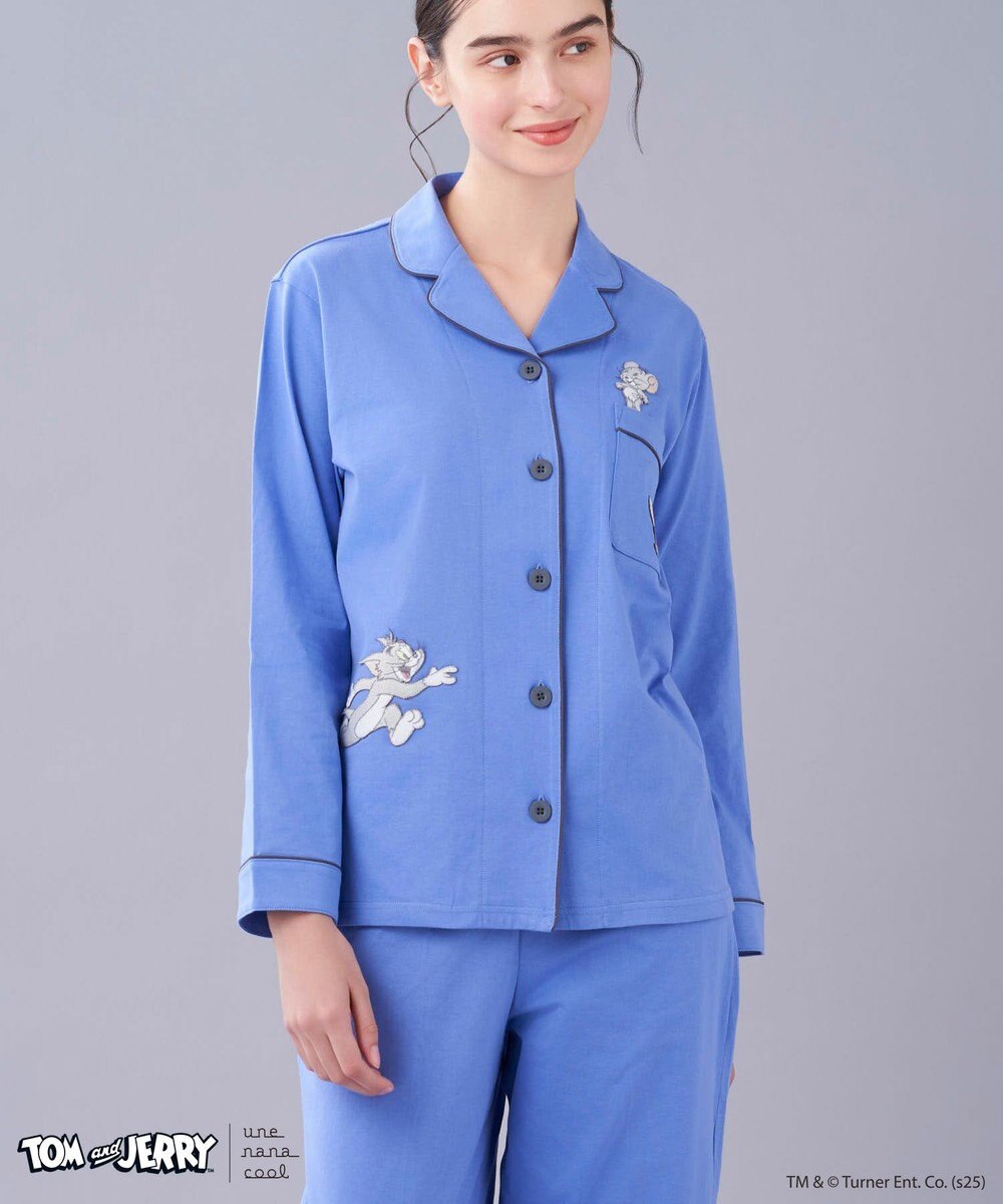 une nana cool トムとジェリー × une nana cool 【綿100％】開襟パジャマ 