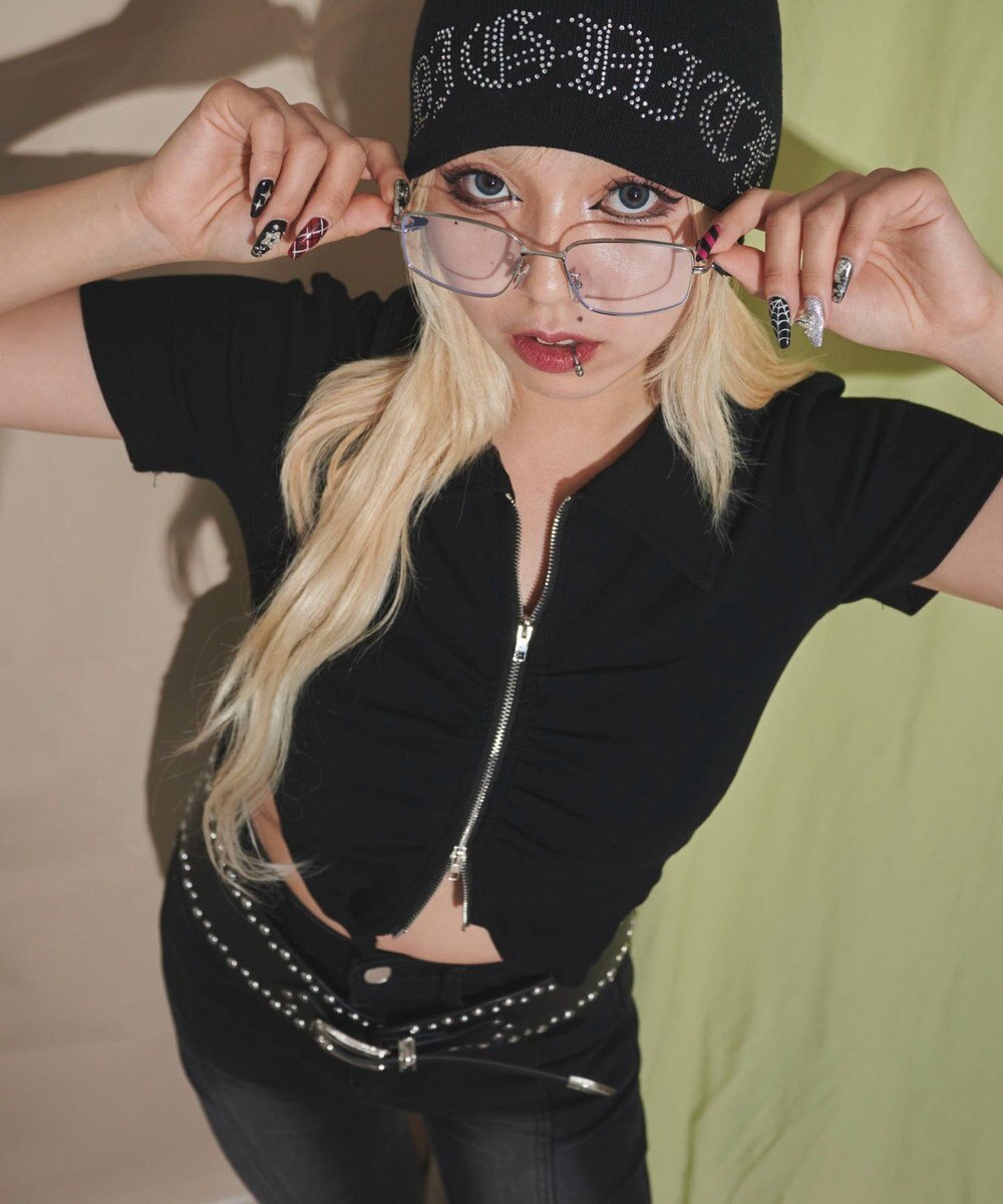 WEGO フロントギャザーWジップT 