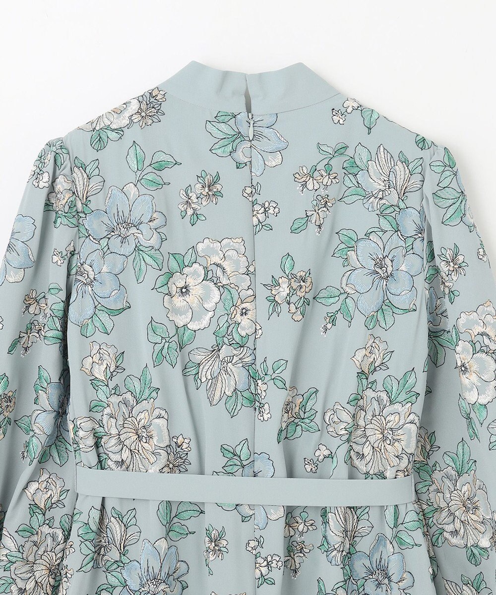 GRACE CONTINENTAL フラワー刺繍ボウタイワンピース 