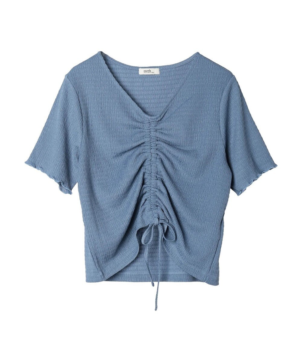 earth music&ecology ポコポコギャザードロストプルオーバー 