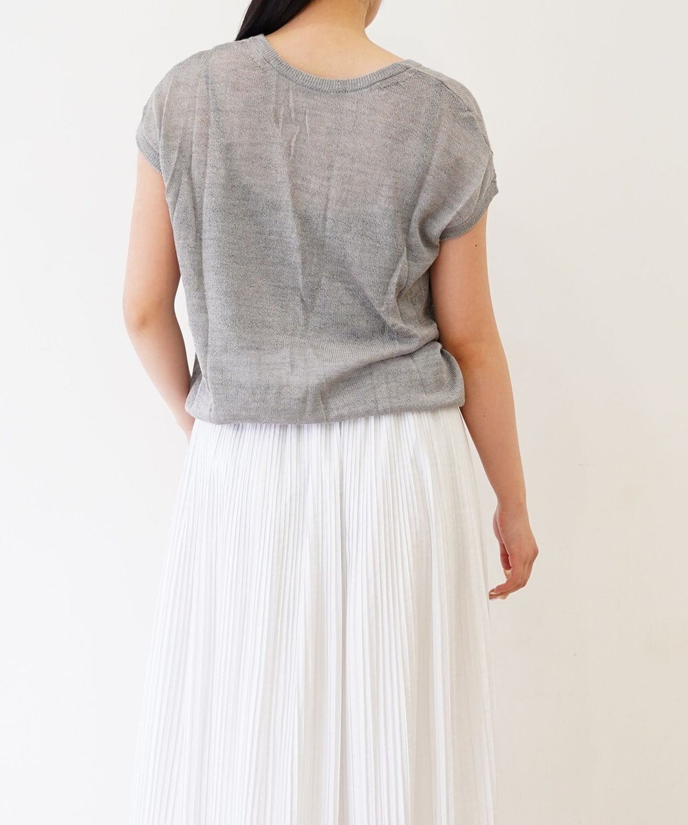 TOQUE 〈大草直子さんアドバイザー〉 【天然素材/2WAY】アルパカシルクニットVネックフレンチ 