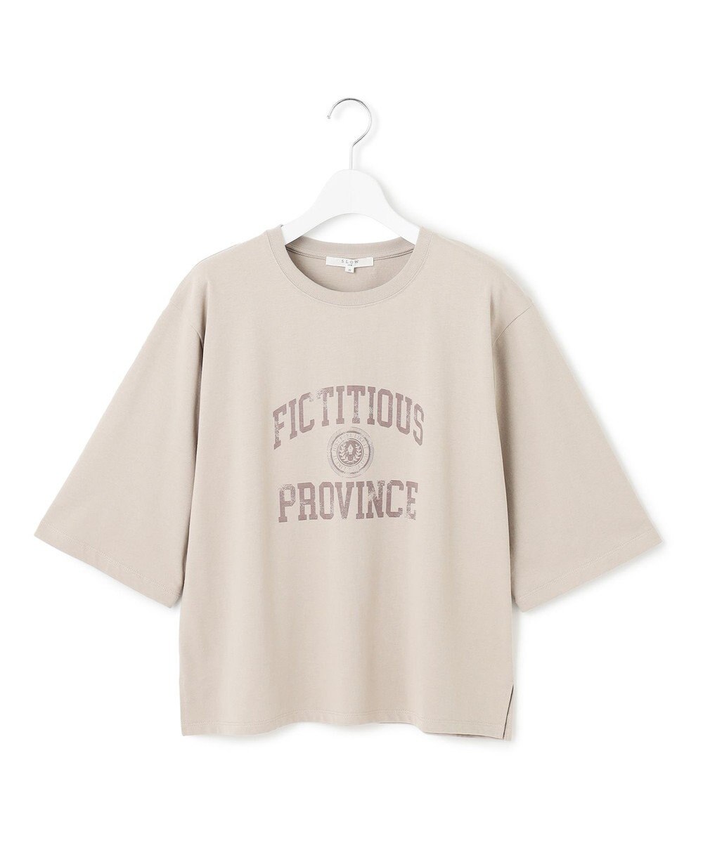 23区 S 【SLOW/一部店舗限定】MVSコットン ヴィンテージ風 ロゴTEE 