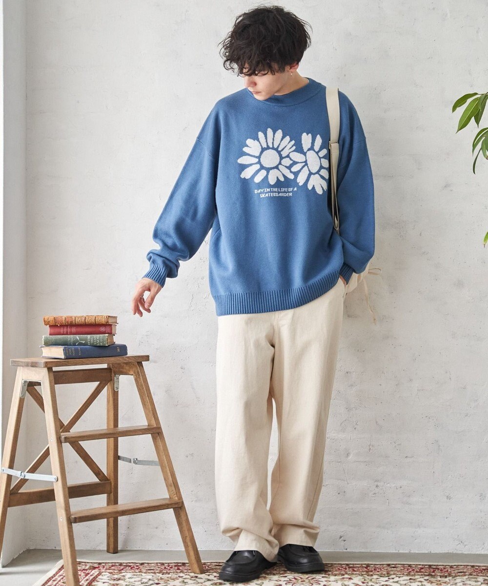 WEGO オーバーフィットジャガードプルオーバー 