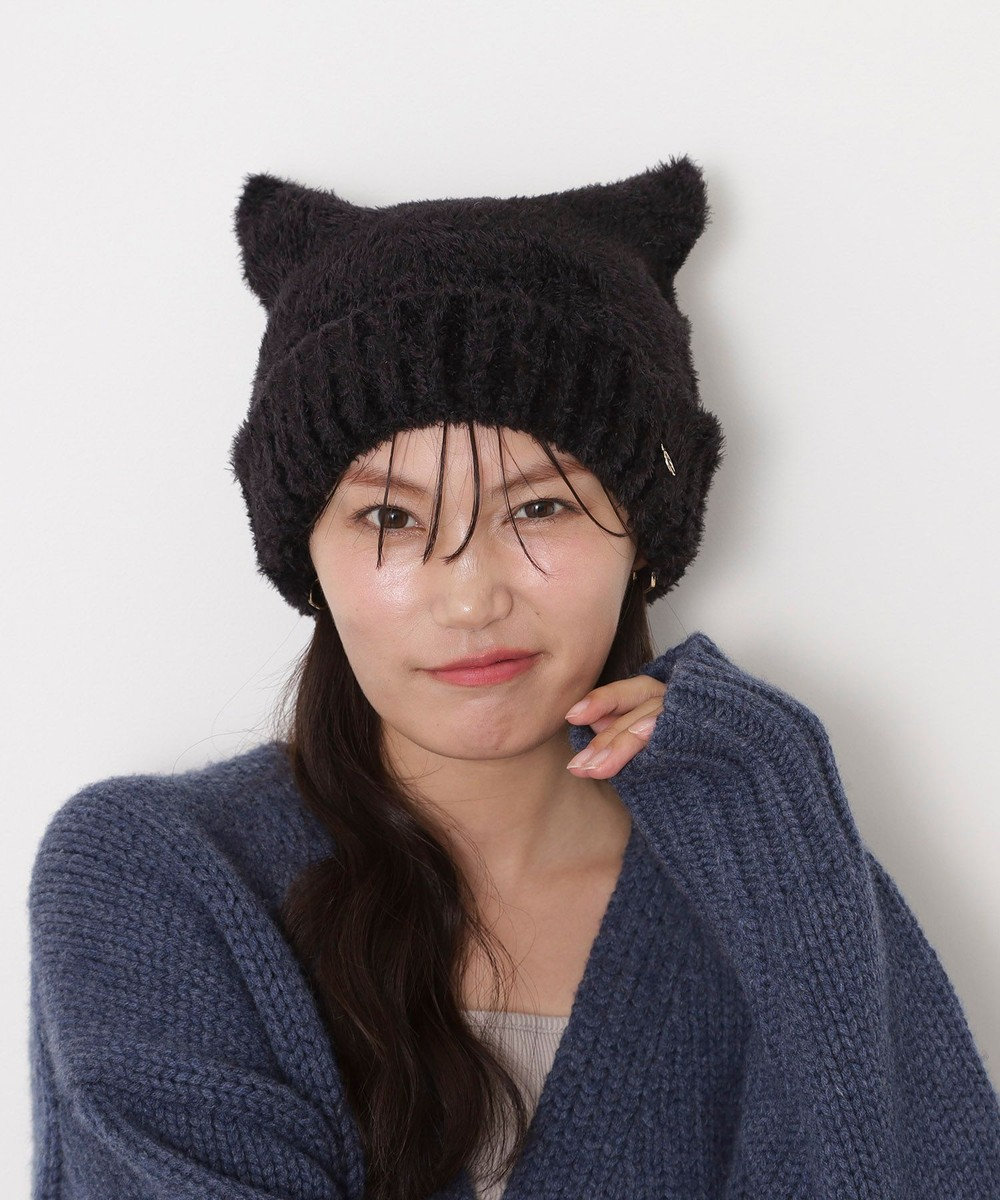 MOONBAT PAUL&JOE ACCESSOIRES(ポール&ジョー)ネコミミ シャギー ニット帽 