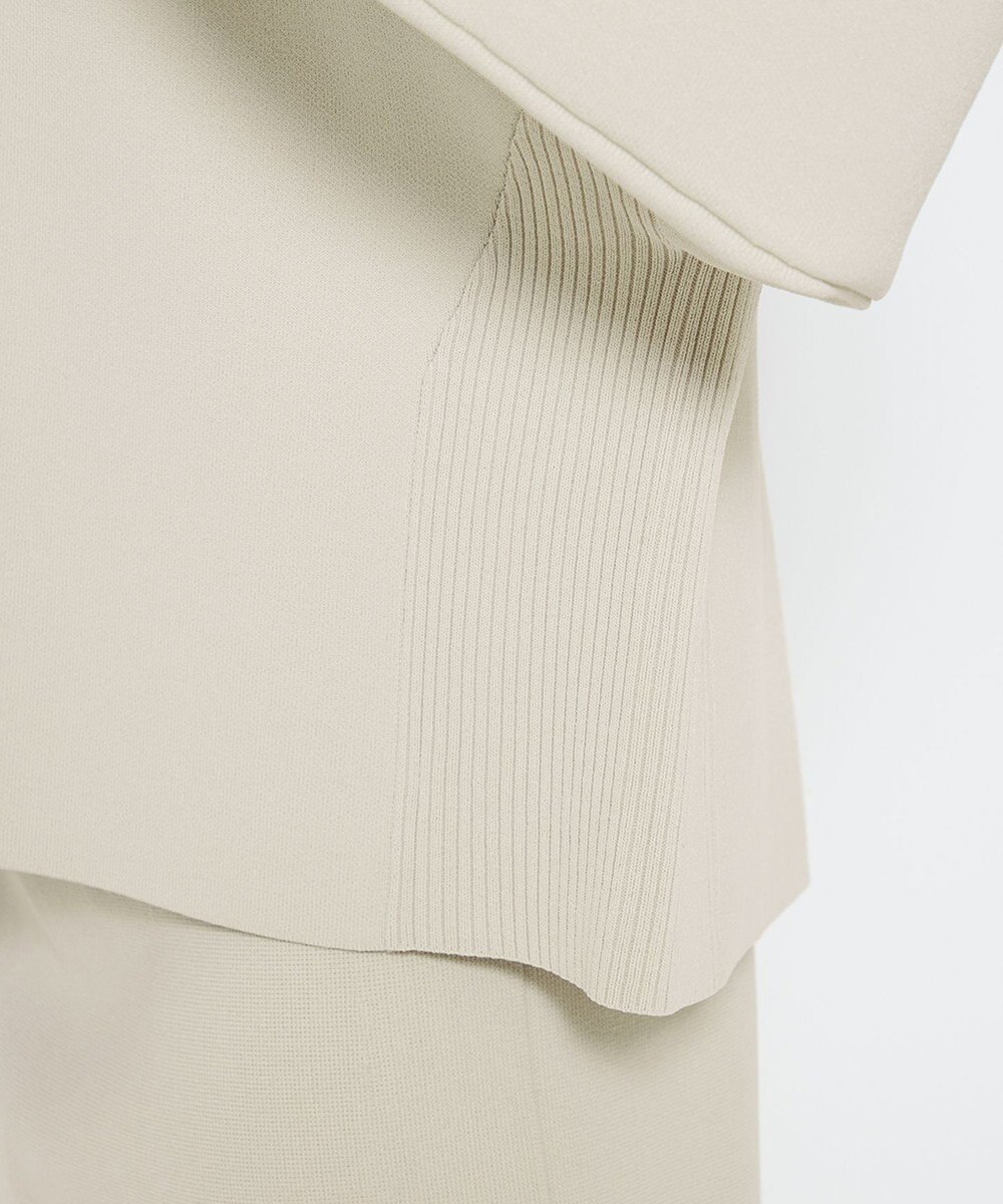 uncrave 【洗える】スムースニット スウェット風プルオーバー（uncrave WHITE） 