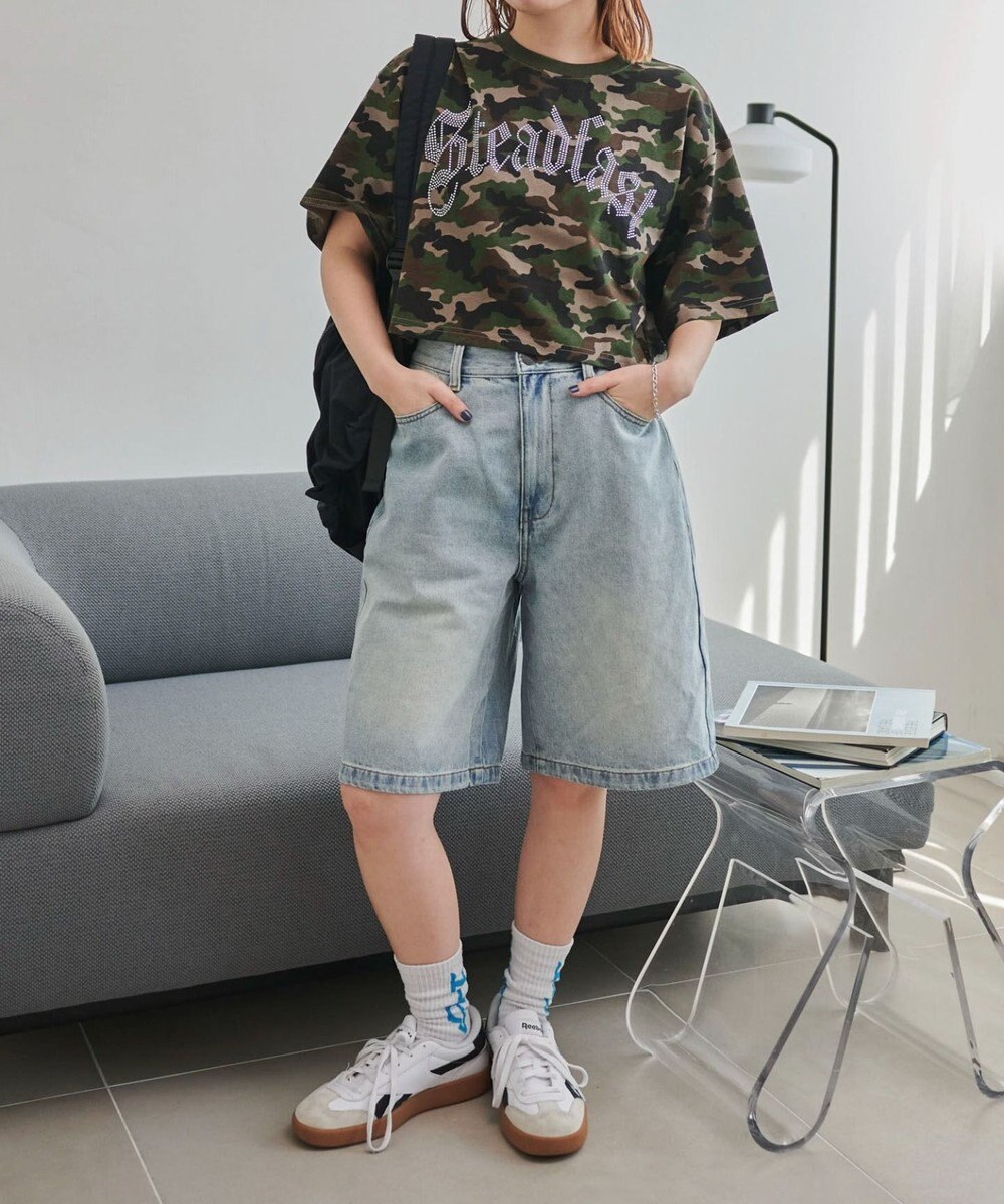 WEGO ラインストーンショートT 