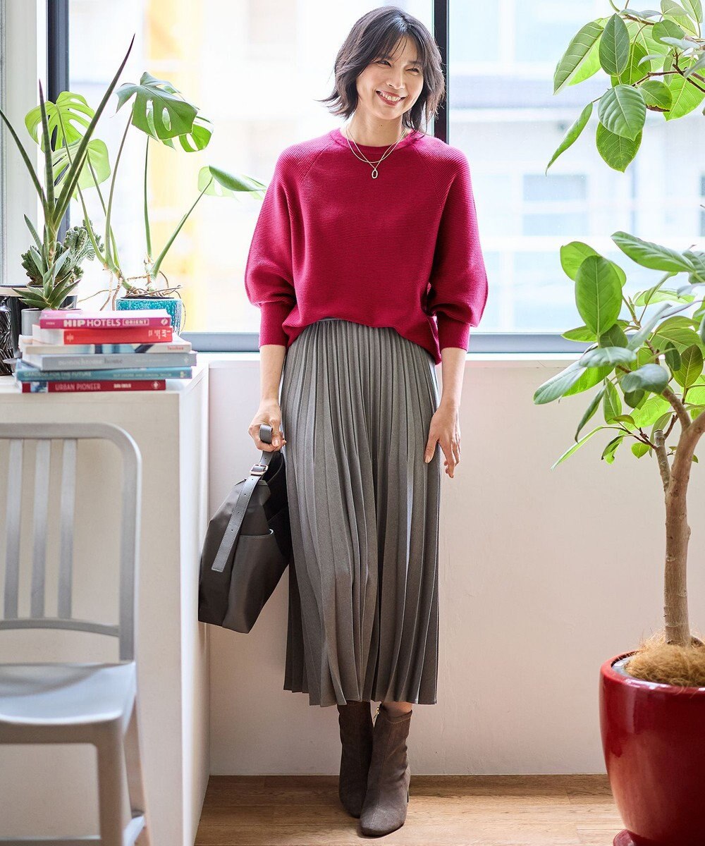 ANY 【ウエストゴム】プリーツスカート 