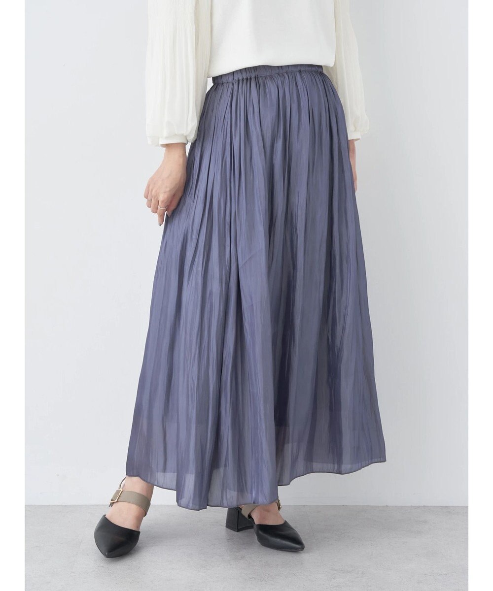 earth music&ecology シャイニーギャザースカート 