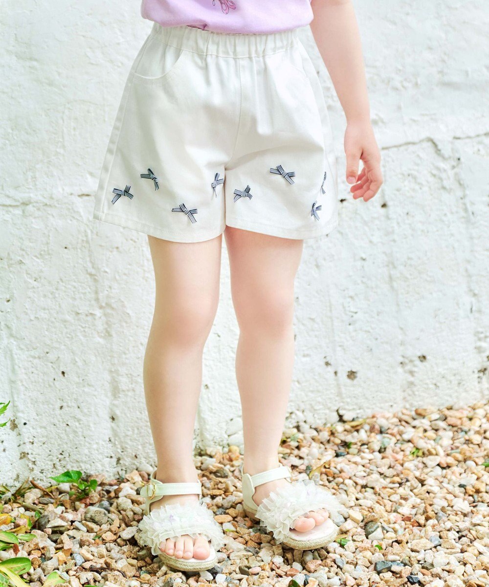 ANY KIDS ひんやりクール リボンショートパンツ 