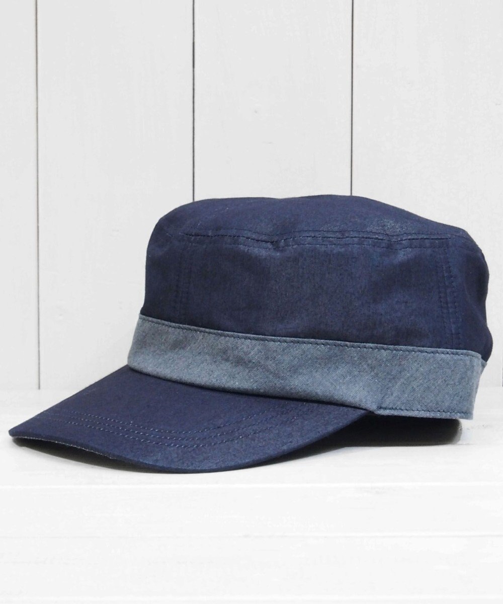 石田製帽 【UNISEX】備後デニム キャップ 