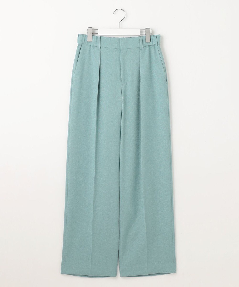 自由区 【セットアップ対応・接触冷感・洗える】リネンライクシンセティックワイドストレート パンツ 