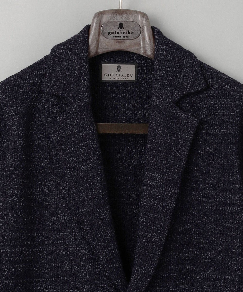 GOTAIRIKU テーラード設計【洗える】ニット カーディガンジャケット 
